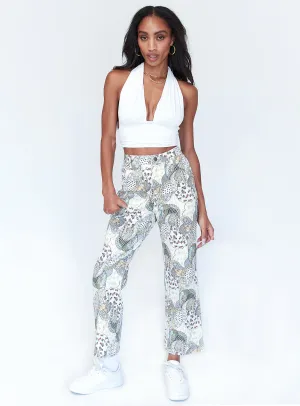 Winter Core Ocean Glow Steph Patch Work Paisley Jeans