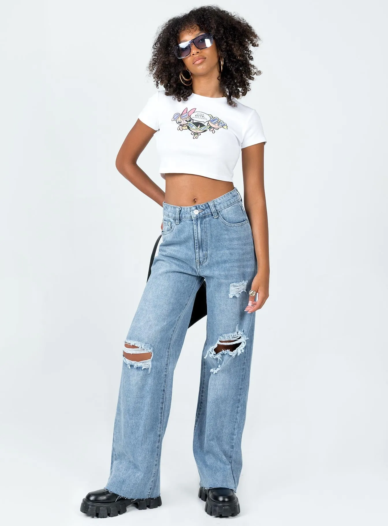 StainRepellentSurface Meliana Wide Leg Denim Jeans