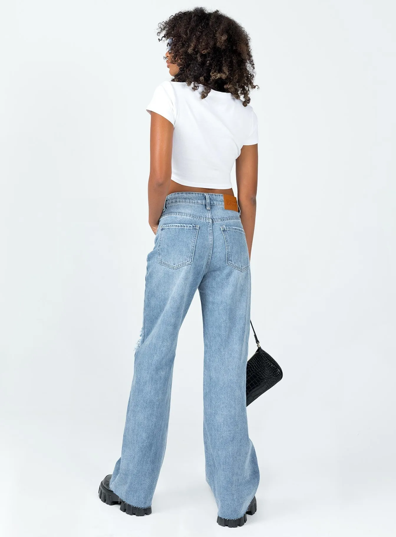 Meliana Wide Leg Denim Jeans Lightweight Construction Festival Air