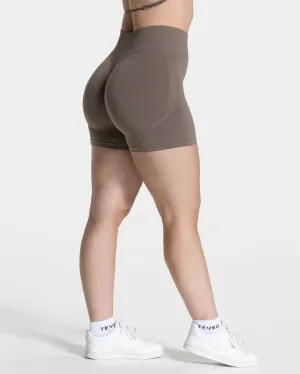 Femme Sculpt Scrunch Shorts "Mokka" Sweat Wicking Fabric
