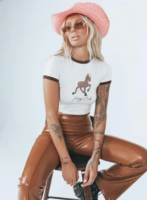 Motel Ringer Tee Pony Club Off White quick-drying High Density Weave