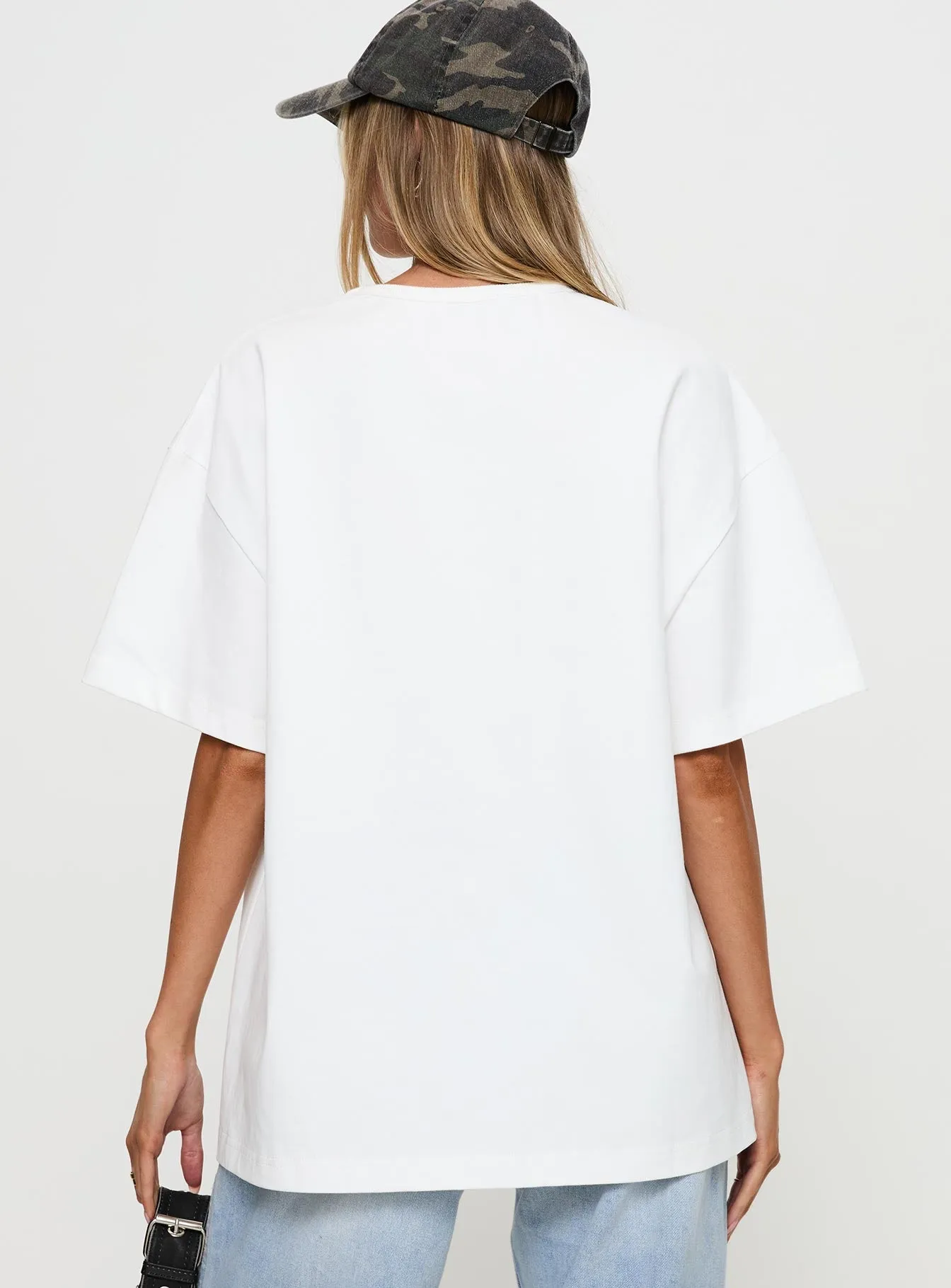 Light Casual Sleek Comfort Power Play Active Oversized Tee White