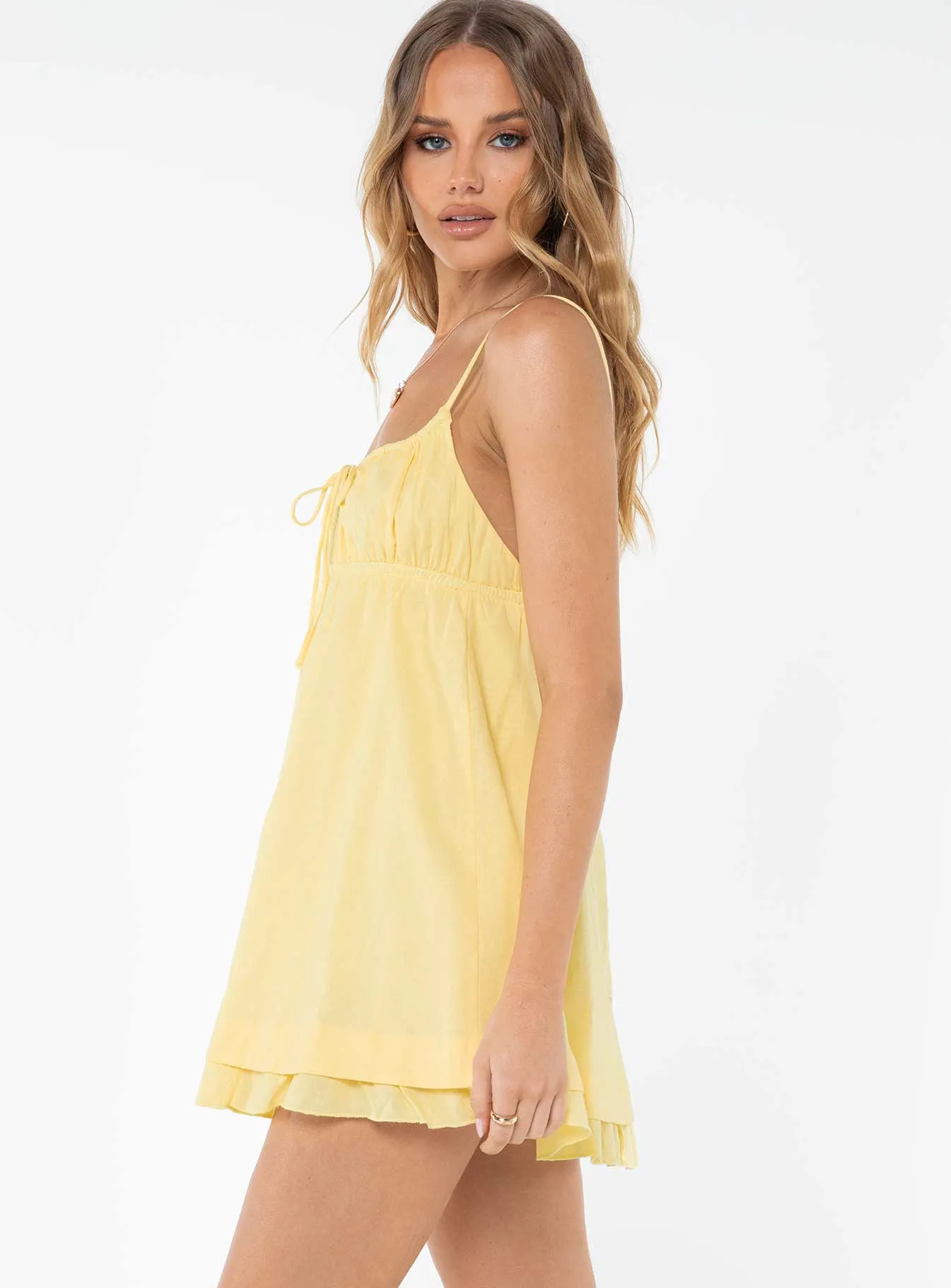 Layerable Piece Empress Of Love Mini Dress Yellow