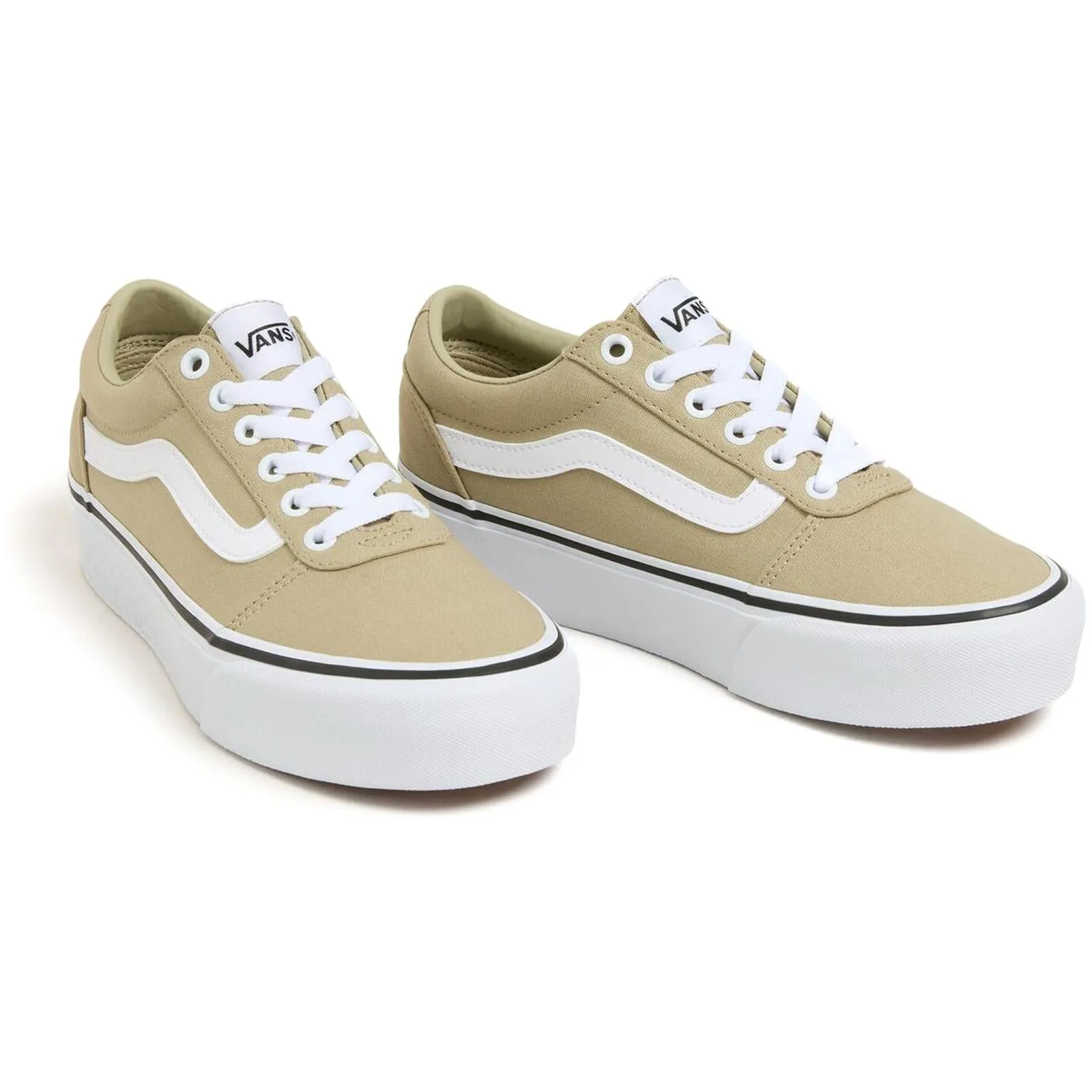 Vans Womens Ward Platform Low Rise Chunky Sole Trainers Work Ready Fantasy Path