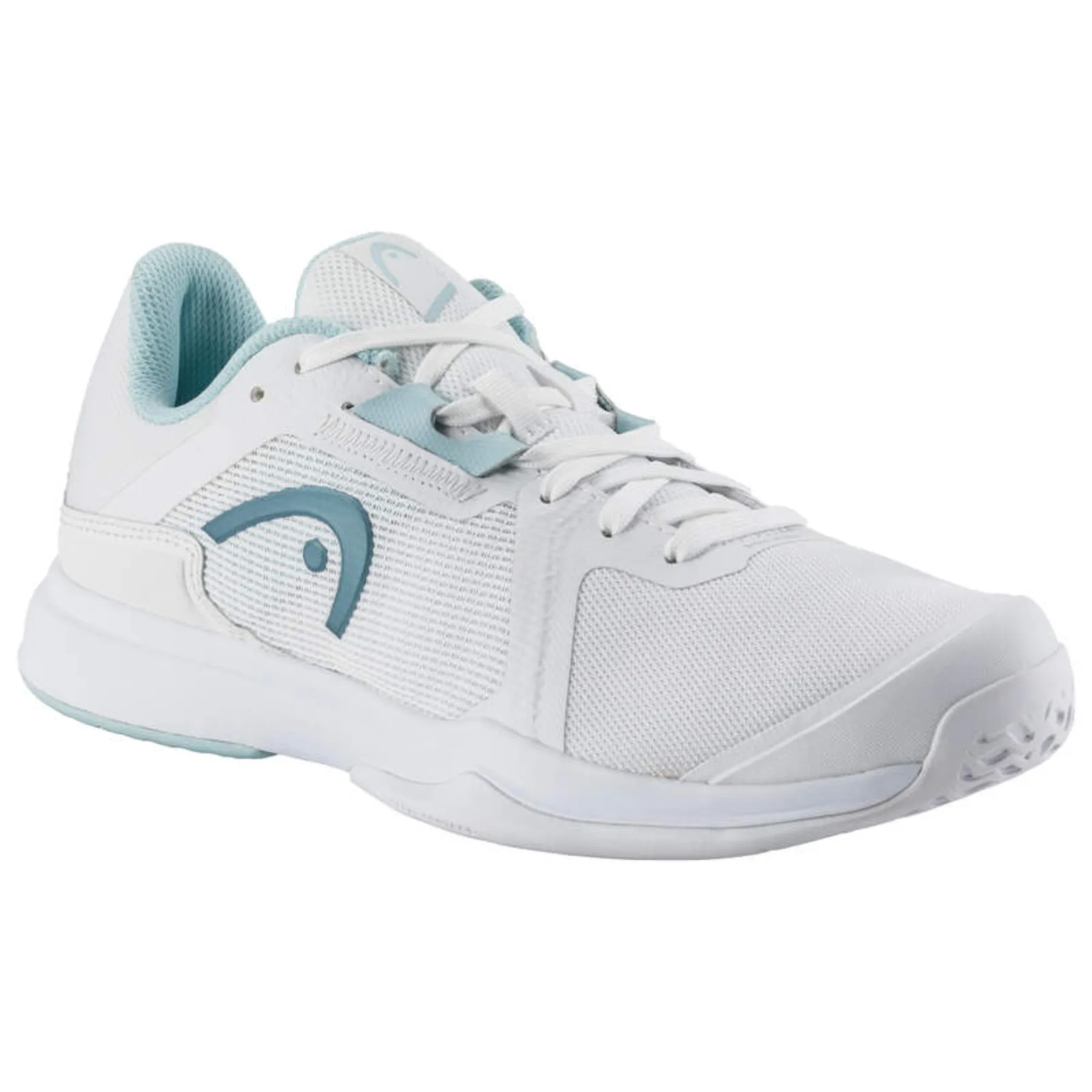 Head Sprint Team 3.5 Women Tennis Shoes - White Aqua Proprioceptive Foot Alignment vibration damping