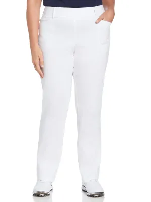 All Day Wear Comfort Womens Plus Pull-On Stretch Tech Flat Front Golf Pant