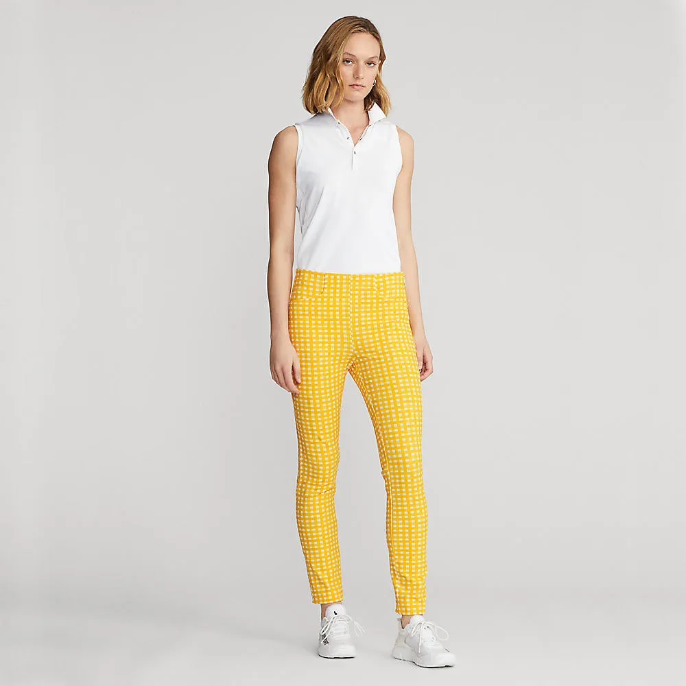 Flexible Waist RLX Ralph Lauren Women's Printed Eagle Pants - Yellow Fin Gingham