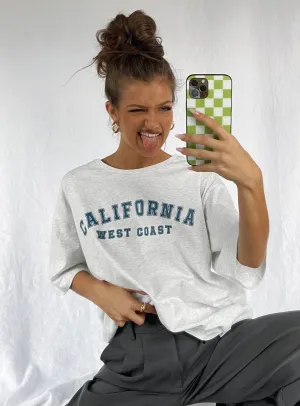 California Tee Grey Bold Style