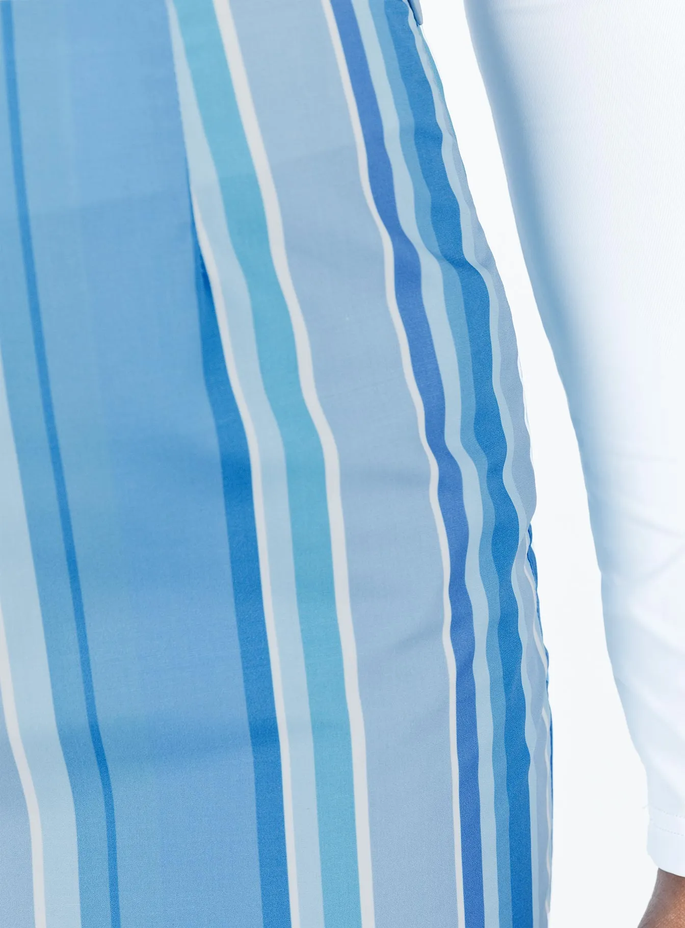 Twist Front Beechwood Mid Rise Mini Skirt Blue