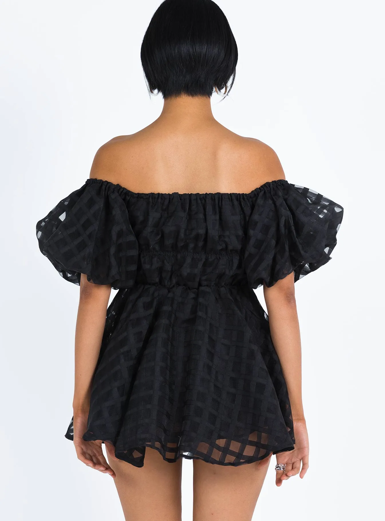 Pure Aesthetic Elegant Layering Pascali Mini Dress Black