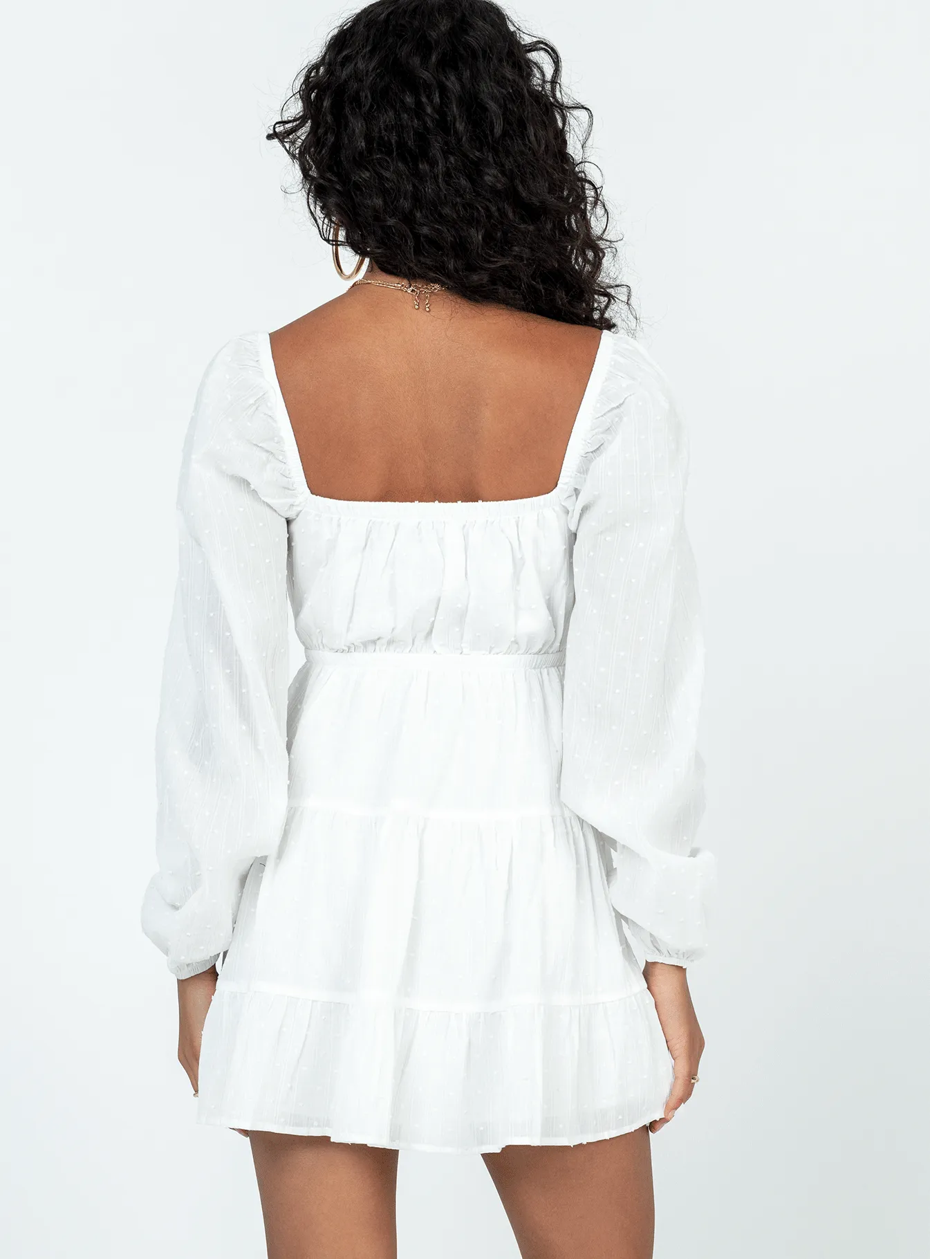 Casual Waist Emelia Mini Dress White