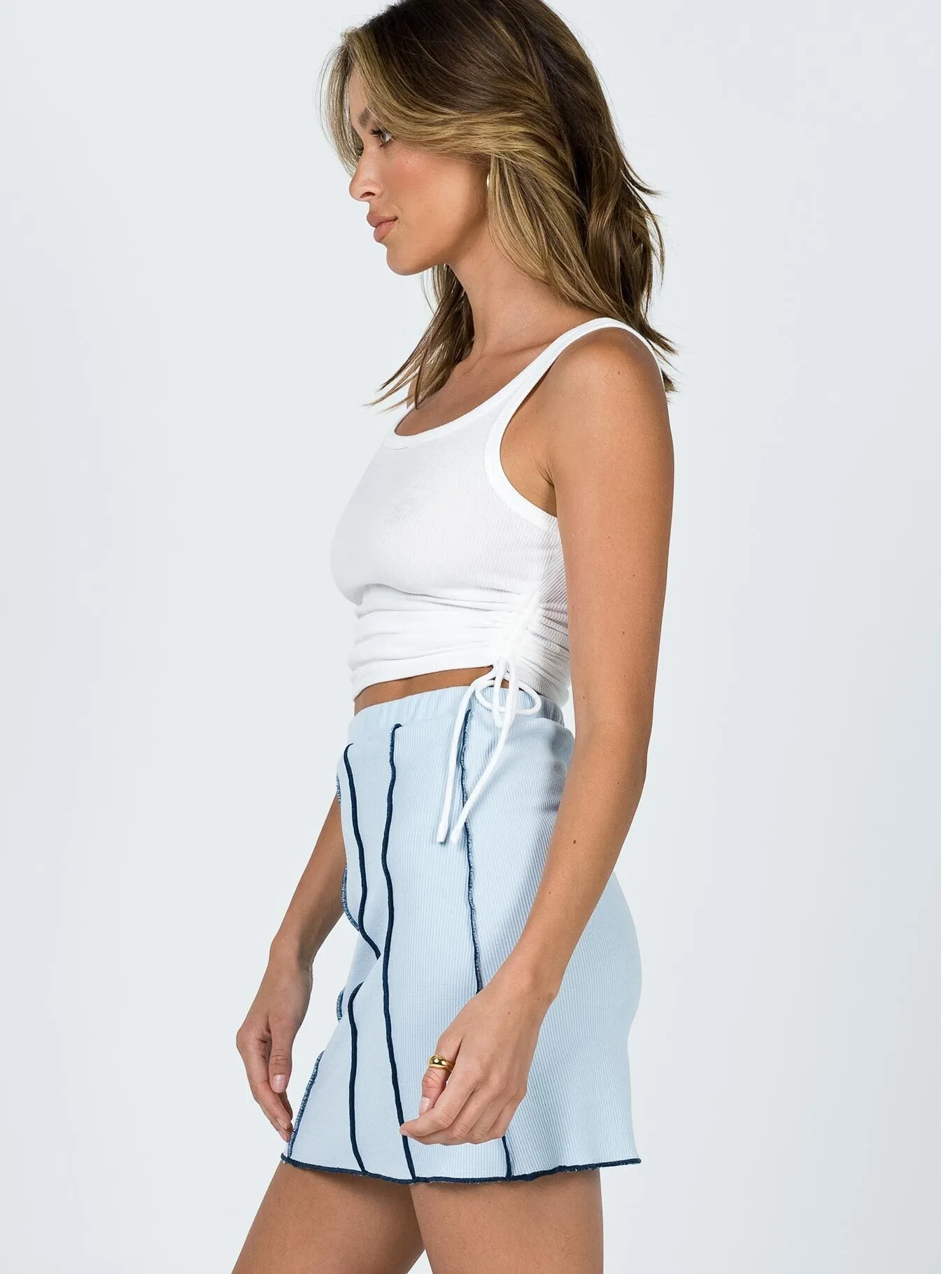 Nelle Mini Skirt Blue Smart Edge