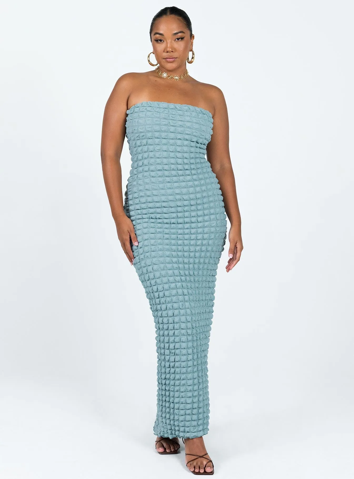 Smart Fit Kendrick Strapless Maxi Dress Blue