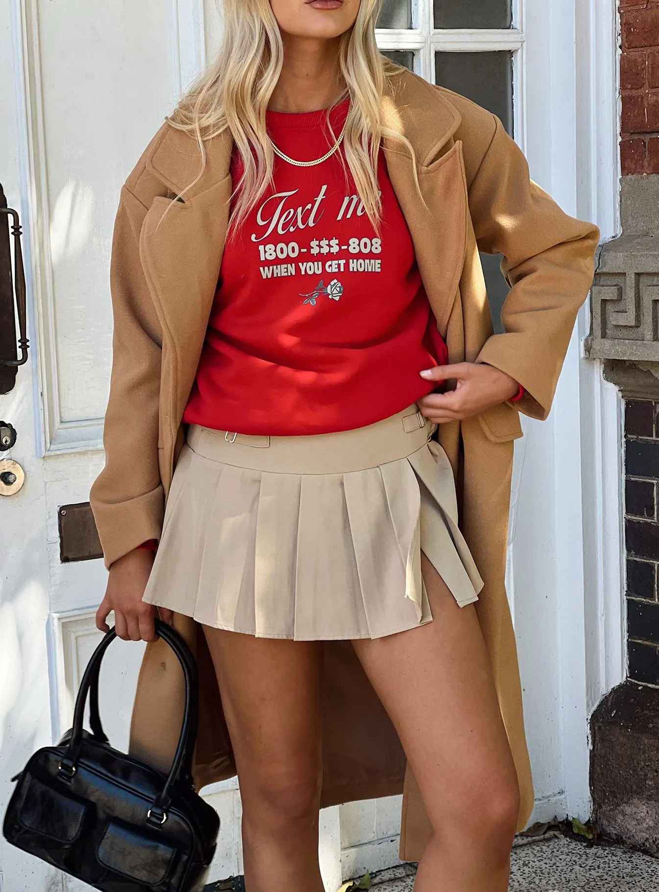 Lightwear Look Fresh Energy Cartwright Mini Skirt Beige