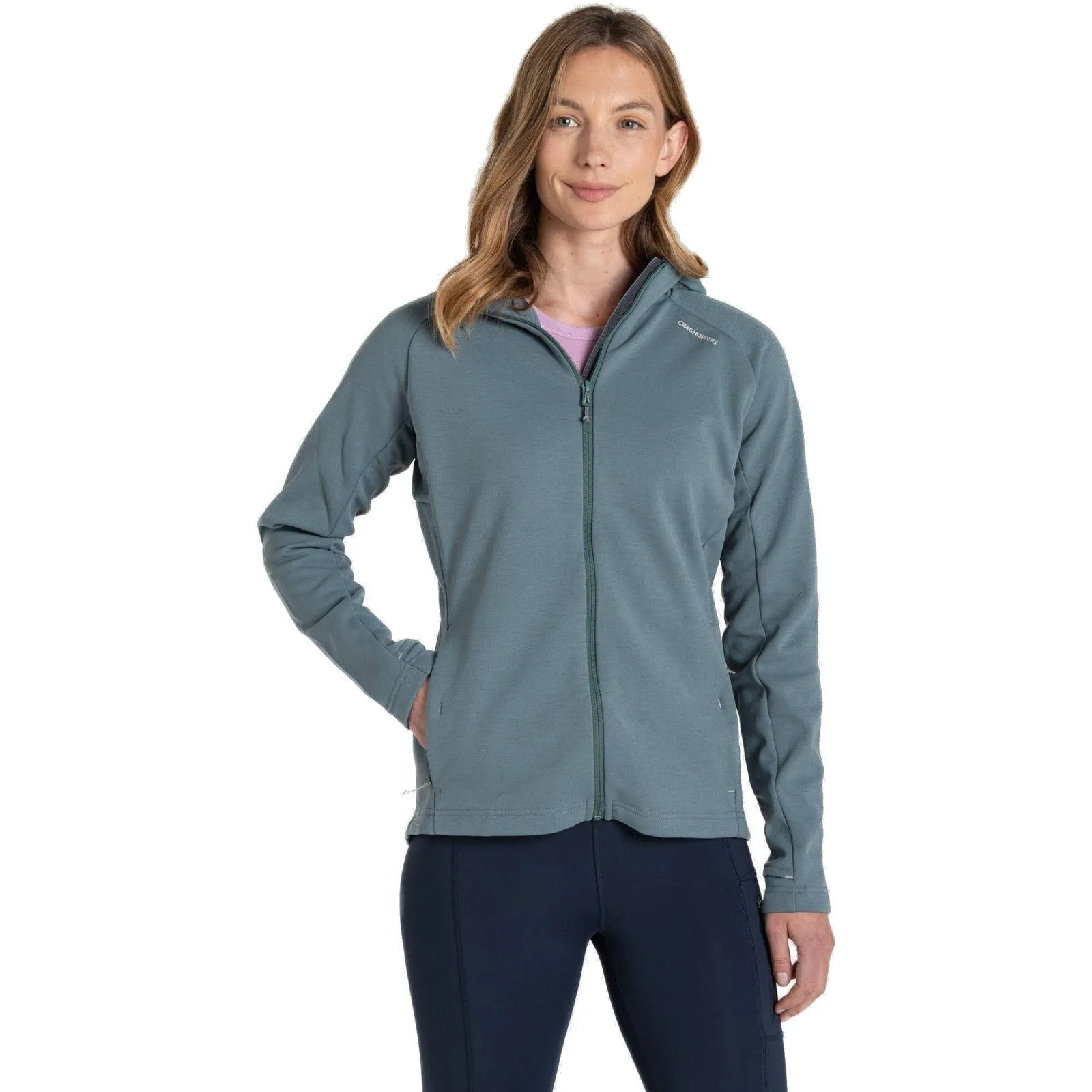 Craghoppers Womens Dynamic Pro Hooded Full Zip Fleece Comfy lining Urban Outfit