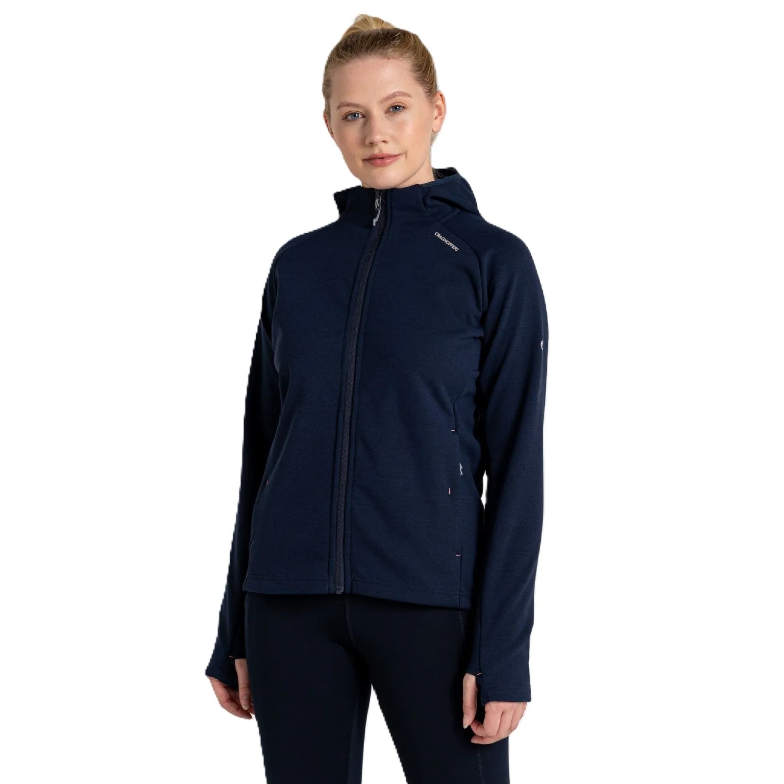 Craghoppers Womens Dynamic Pro Hooded Full Zip Fleece Eco Friendly Dye Layer Gear