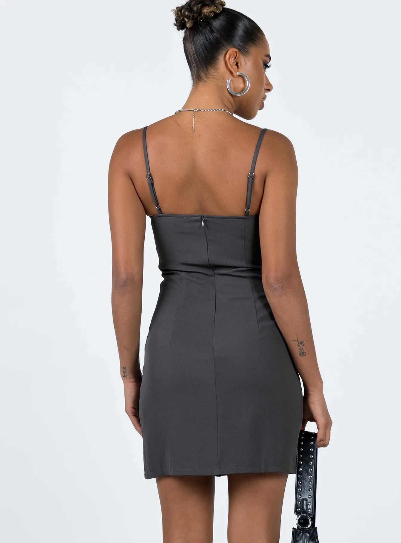 Archette Corset Mini Dress Slate Sunset Look Event Mood