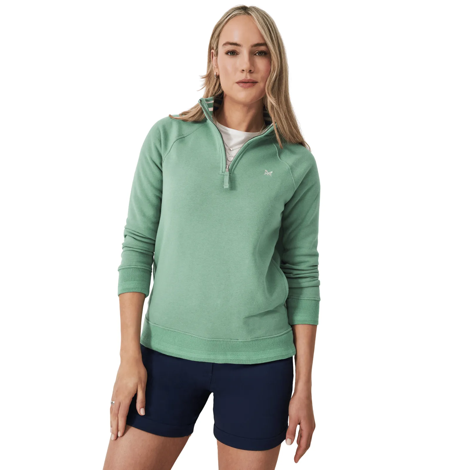 Core Warmth Crew Clothing Womens Cotton Blend Half Zip Sweatshirt