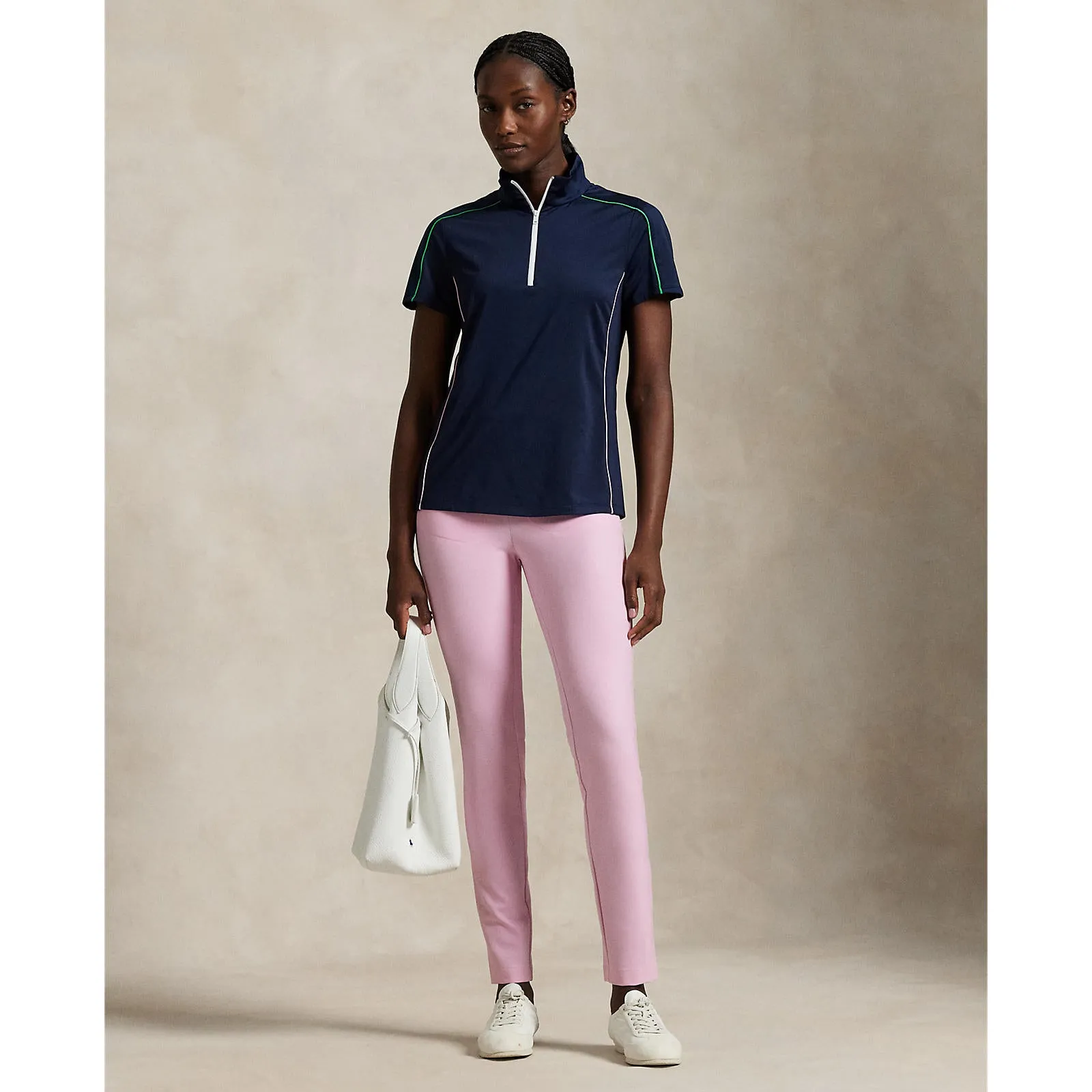 Work Essential Decorative stitching RLX Ralph Lauren Women's Eagle Stretch Twill Golf Pants - Garden Pink