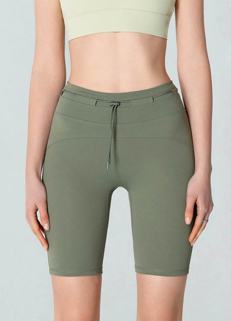 Fairy Touch High Waisted Tummy Control Biker Shorts with Adjustable Waist