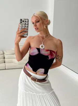 Workout Havanni Tube Top Black / Floral