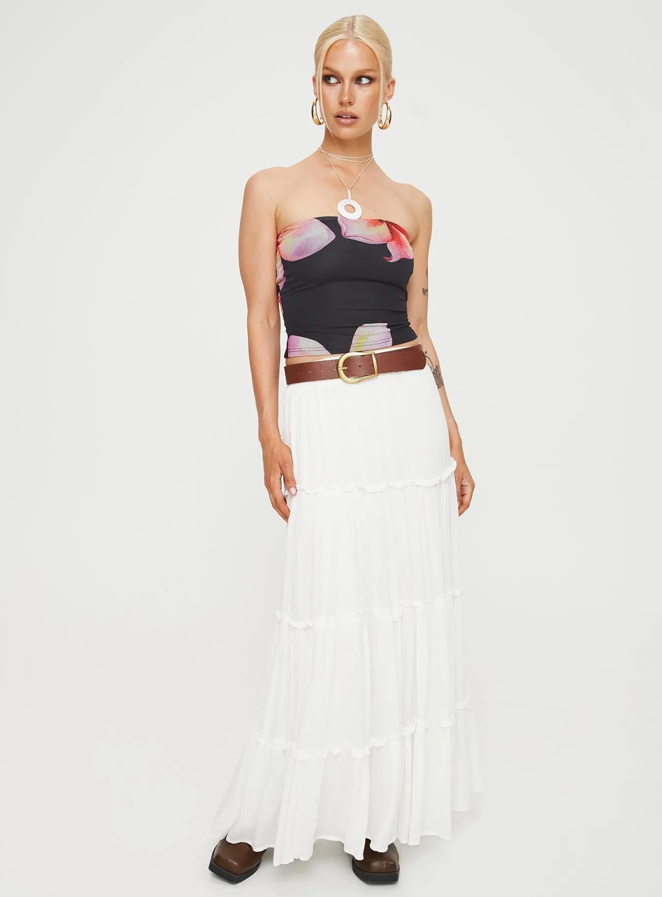Havanni Tube Top Black / Floral Quality Layer