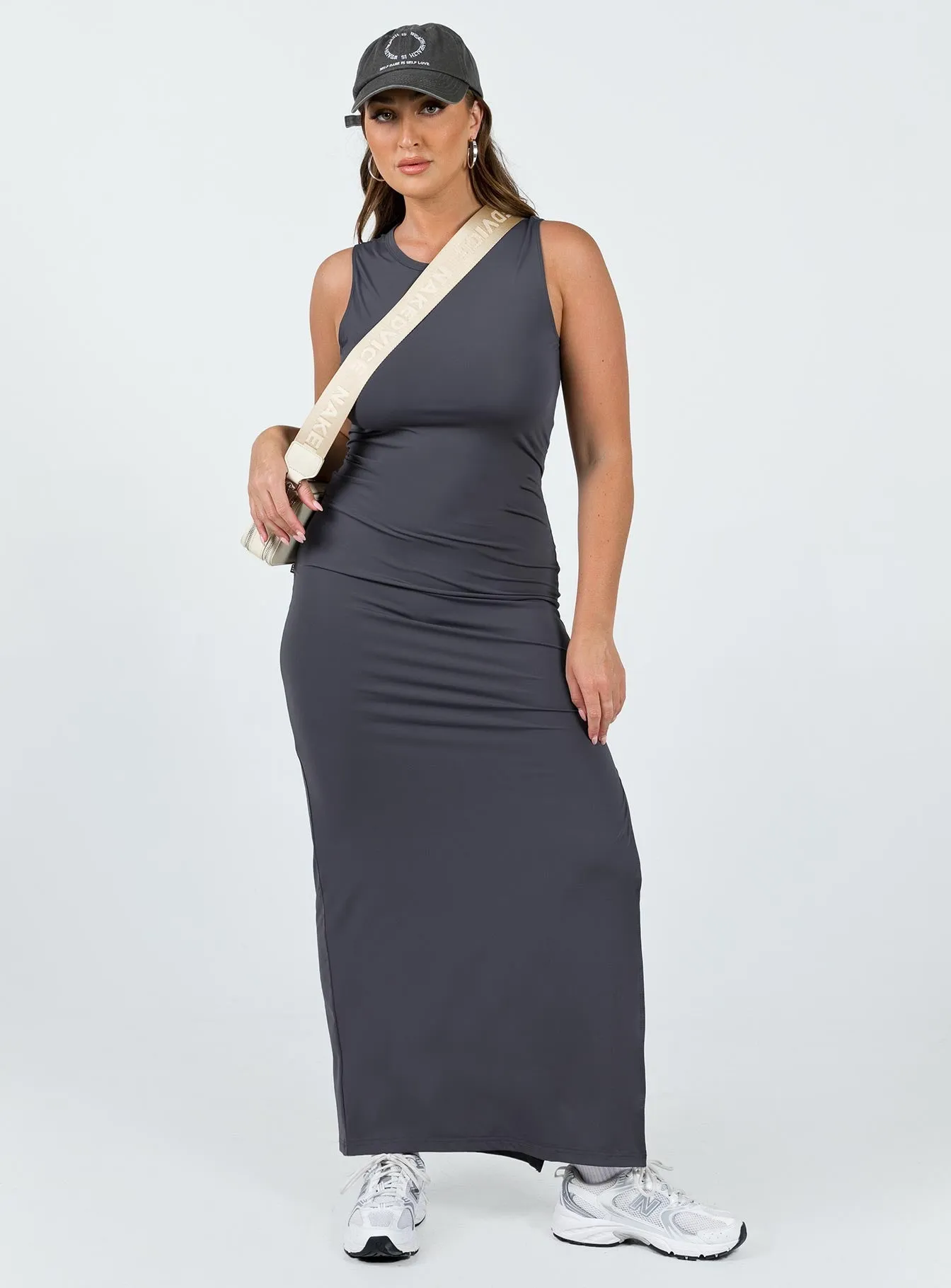 Soft-Lining Comfort Mode Bena Maxi Dress Slate