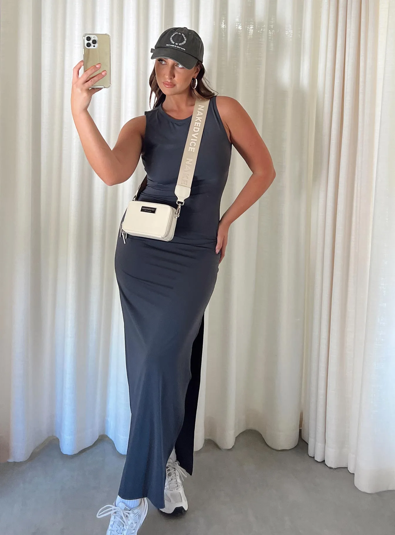 Minimal Cut Bena Maxi Dress Slate