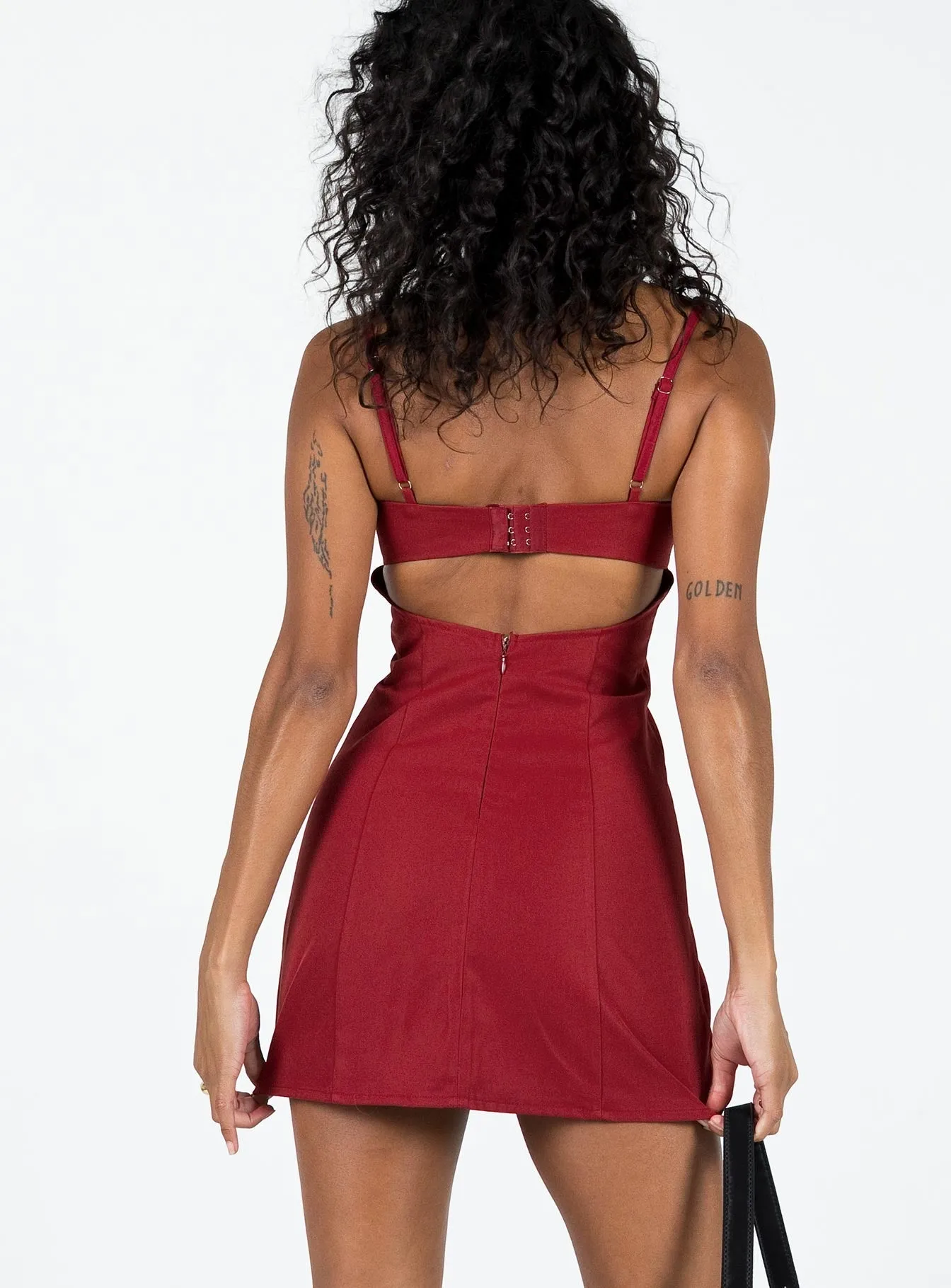 Monza Mini Dress Red Silky Shine
