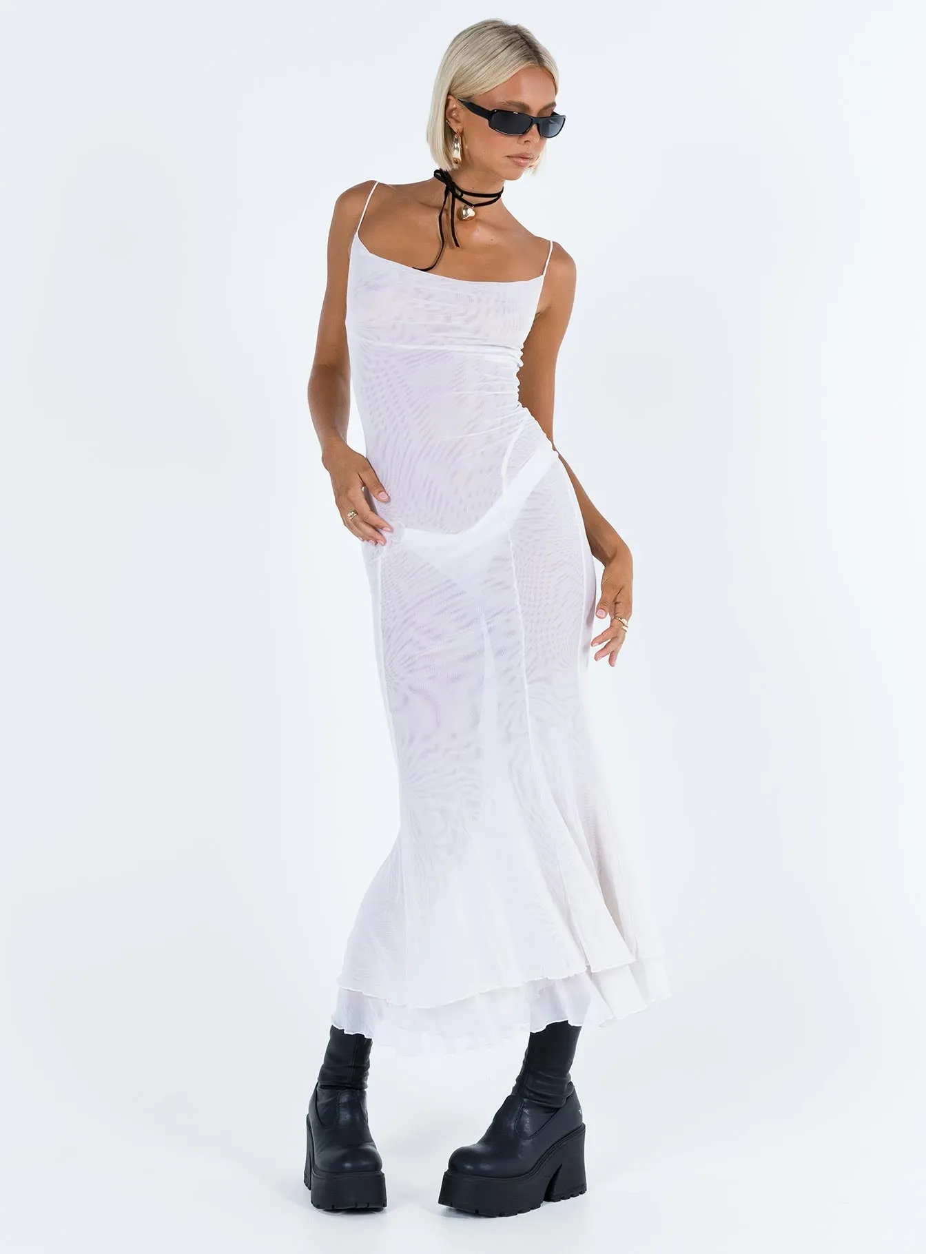 Sikora Vintage Maxi Dress White Style focused Sophisticated Line