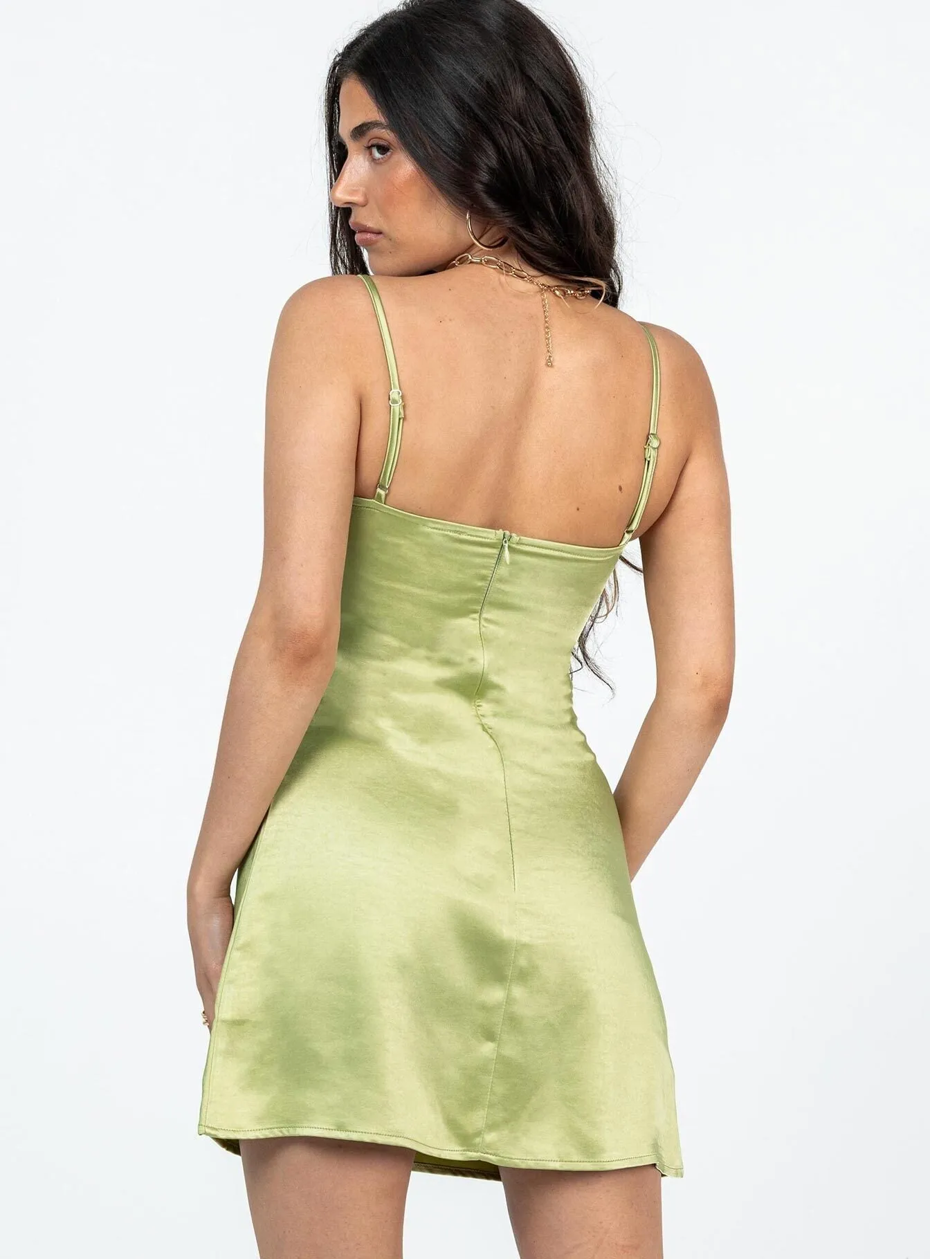 Daily Confidence Kenzie Mini Dress Green Petite