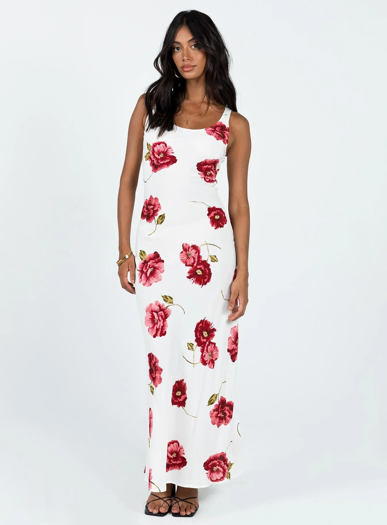 Malina Maxi Dress Red Multi Effortless Touch
