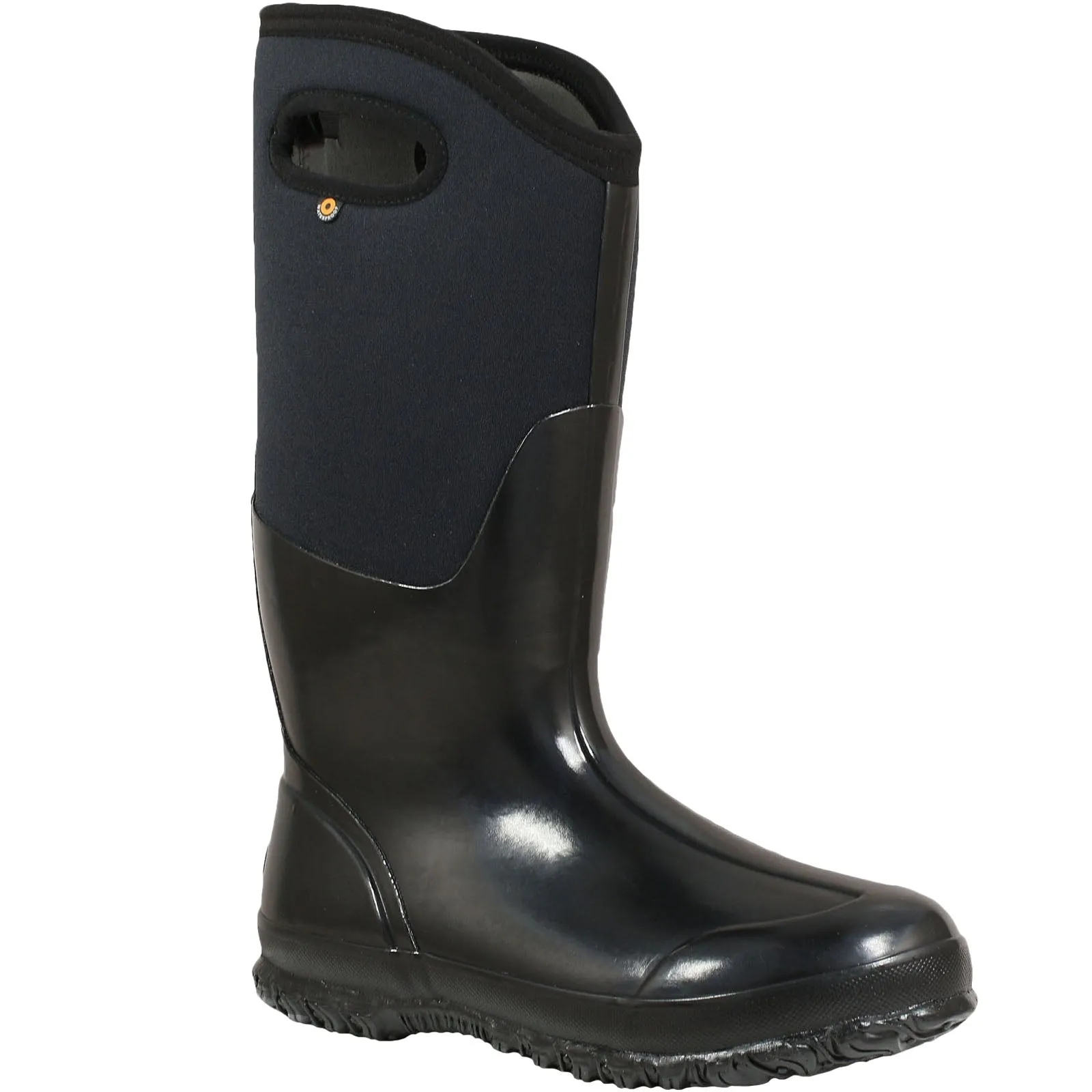 BOGS Womens Classic Shiny Tall Waterproof Wellington Boots - Black Versatile Performance