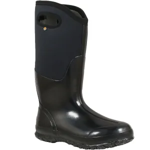 Anti Odor Rural Traveler Low Profile Cold Climate BOGS Womens Classic Shiny Tall Waterproof Wellington Boots - Black