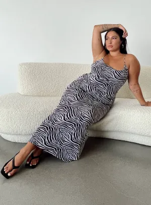 Polite Vibe Knox Maxi Dress Zebra Curve