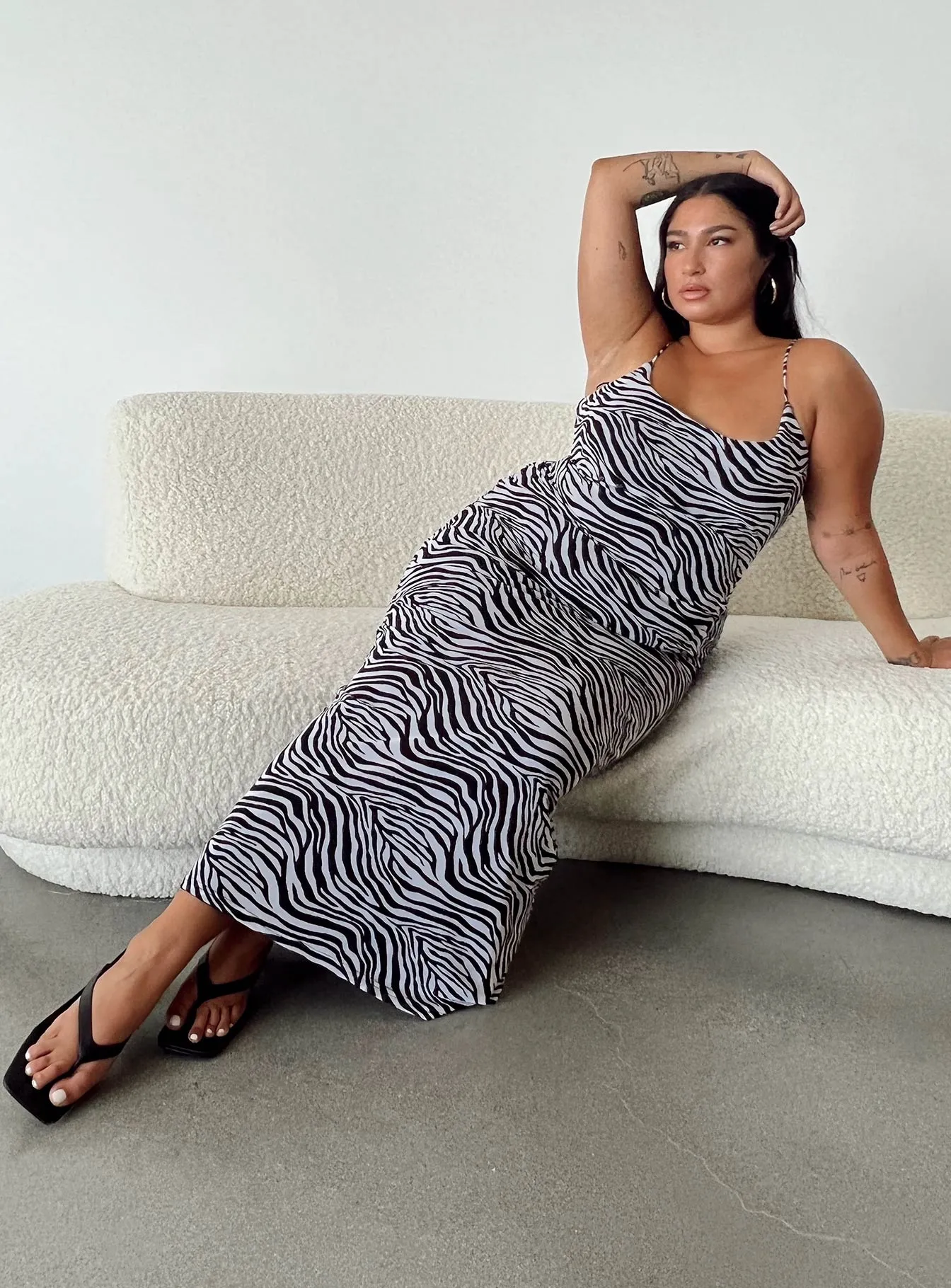Polite Vibe Knox Maxi Dress Zebra Curve