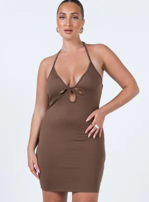 Anti-bacterial Judson Mini Dress Chocolate