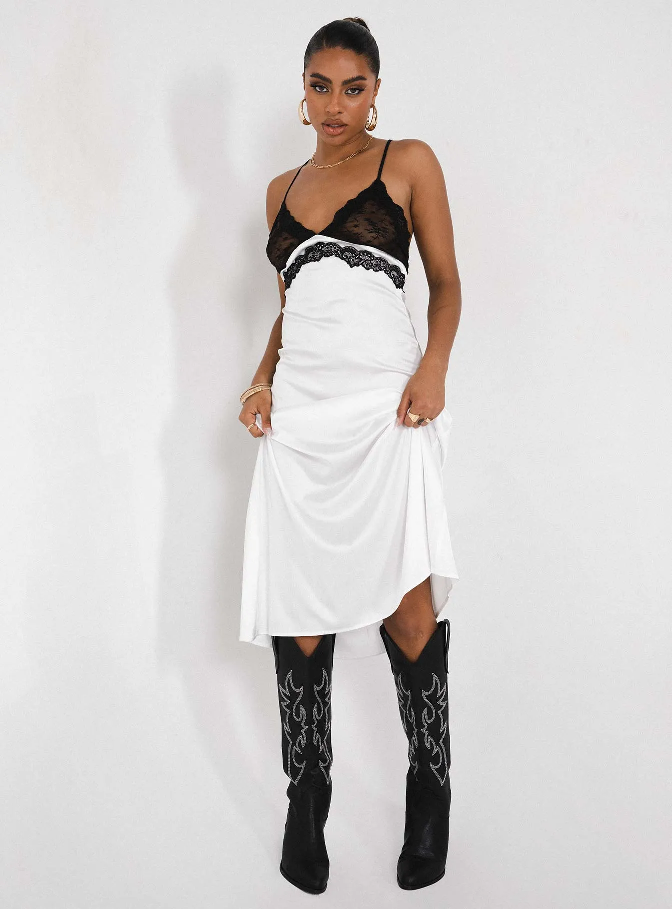 Le Paris Lace Midi Dress White Boho Mood Cool Form