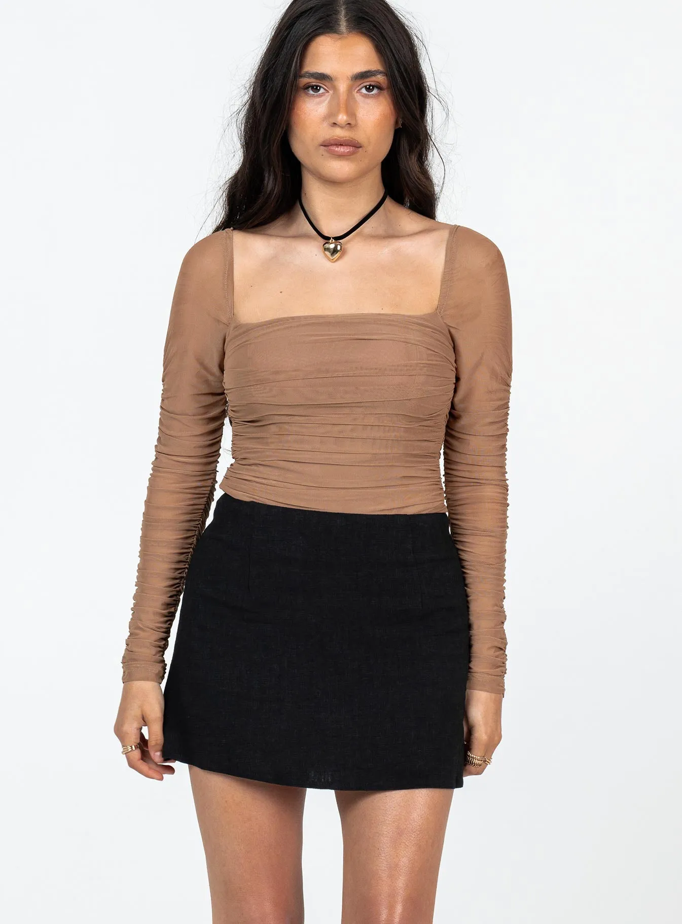 Wool blend Selby Mini Skirt Black Petite