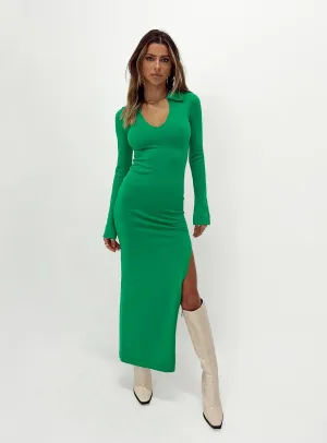 Layered Movement Low Key Trista Midi Dress Green