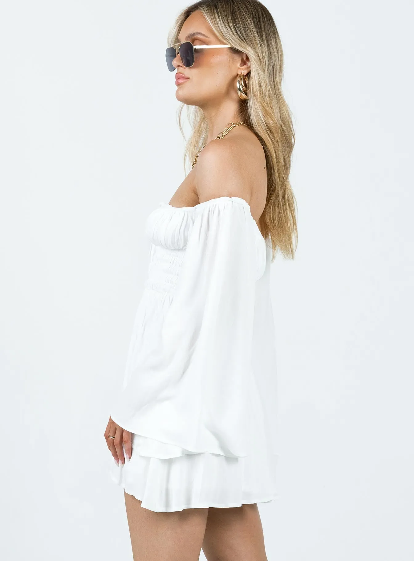 Wedding guest Cool Movement Halle Mini Dress White