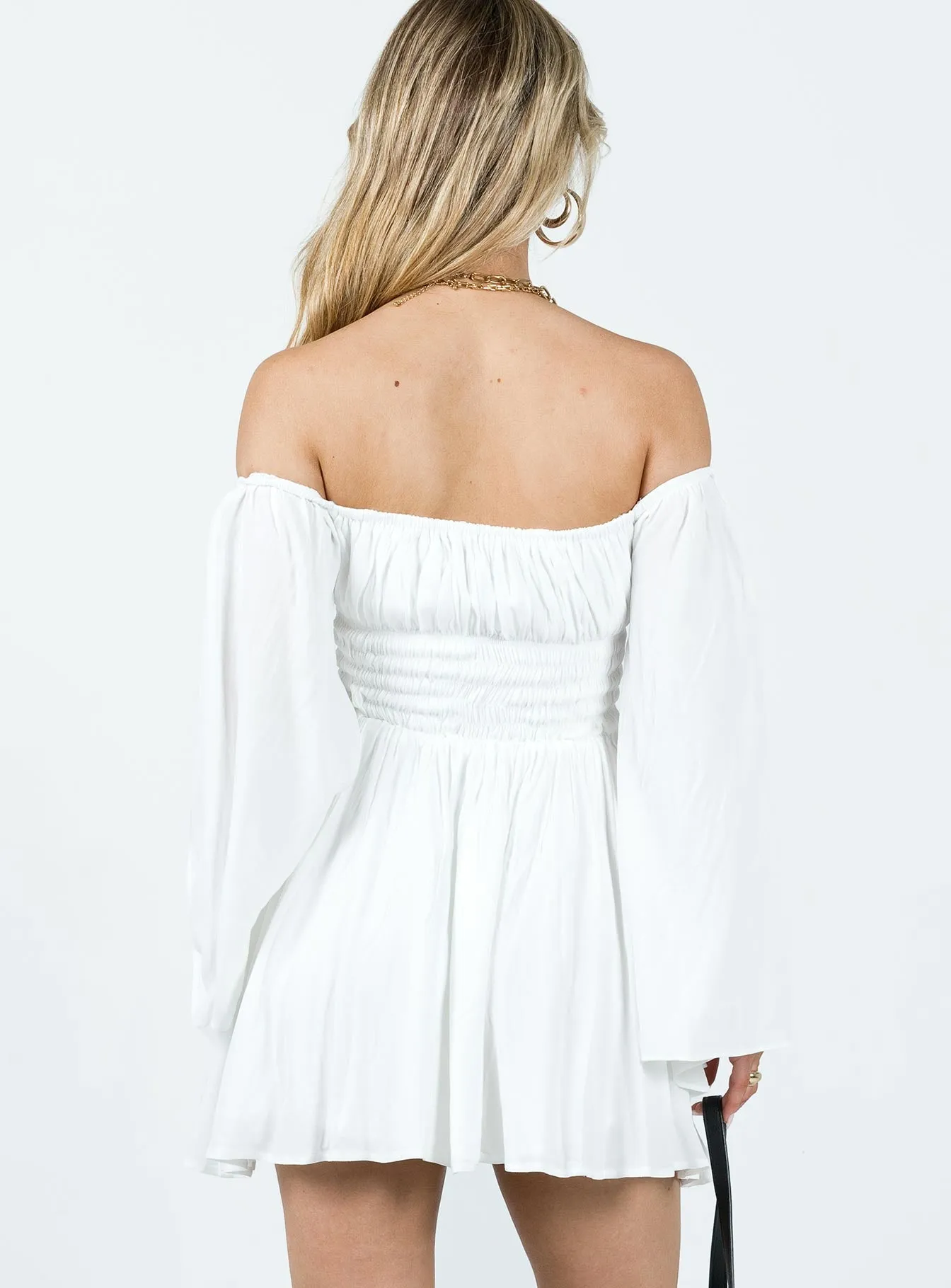 Halle Mini Dress White Clean Comfort