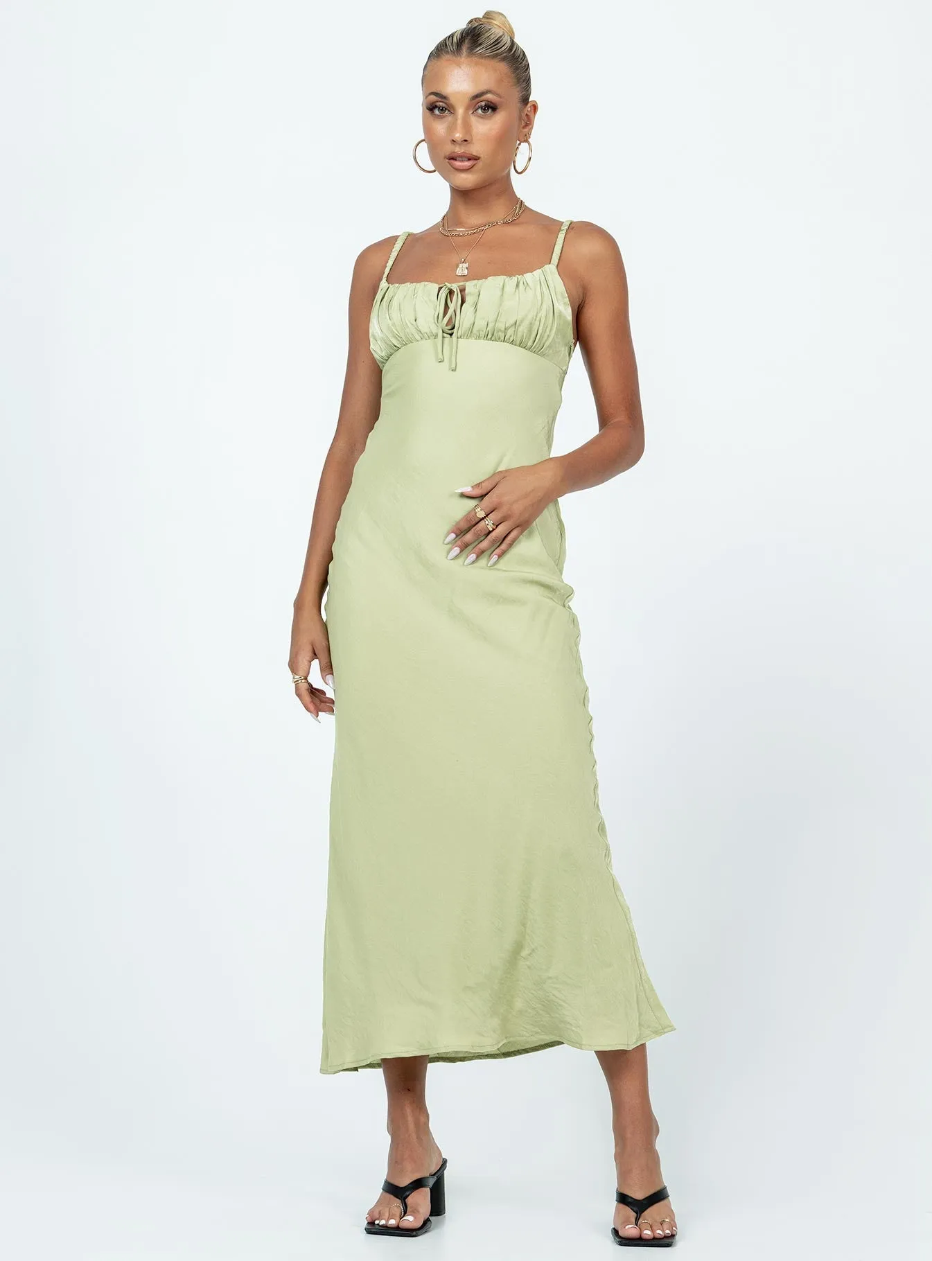 Chic Wear Soft and Smooth Nicoleta Maxi Dress Green