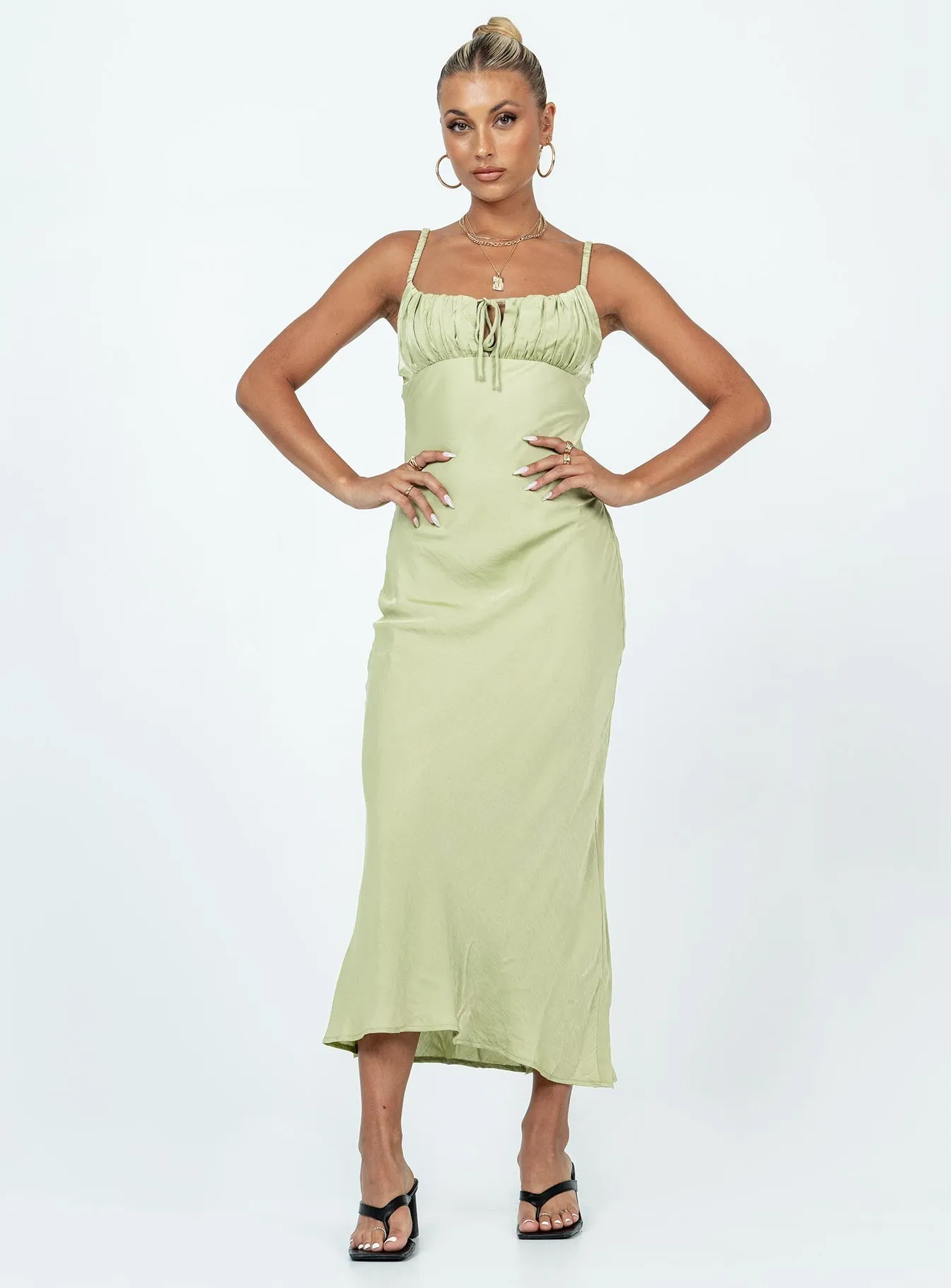 Nicoleta Maxi Dress Green Smooth Wear