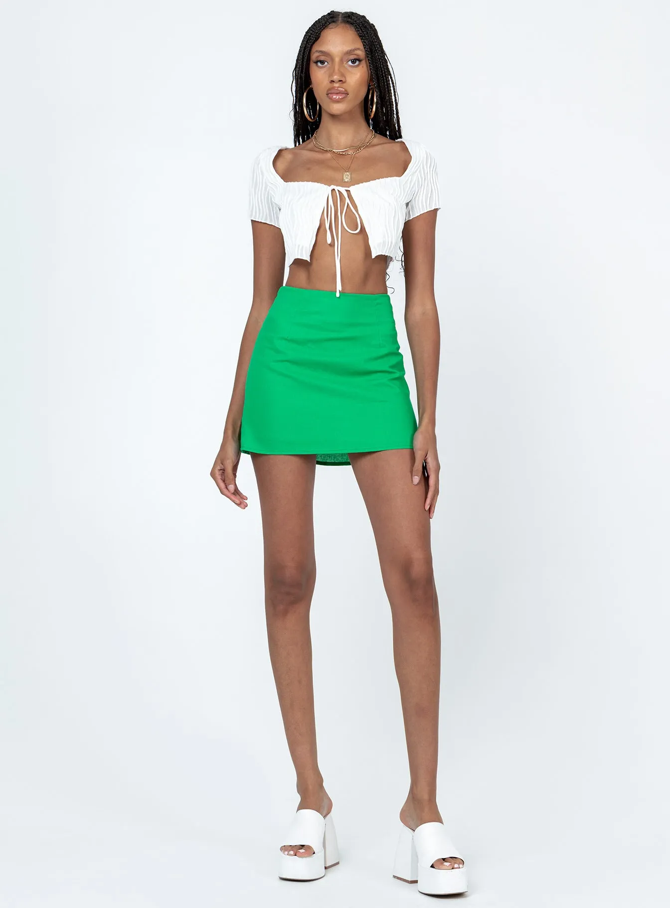 Fashion Detail Kariss Mini Skirt Green