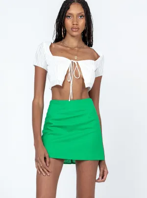 Kariss Mini Skirt Green Holiday Travel Relaxed Feel