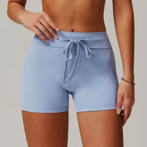 FourWay Stretch Ocean Glow High Waisted Tight Sports Shorts