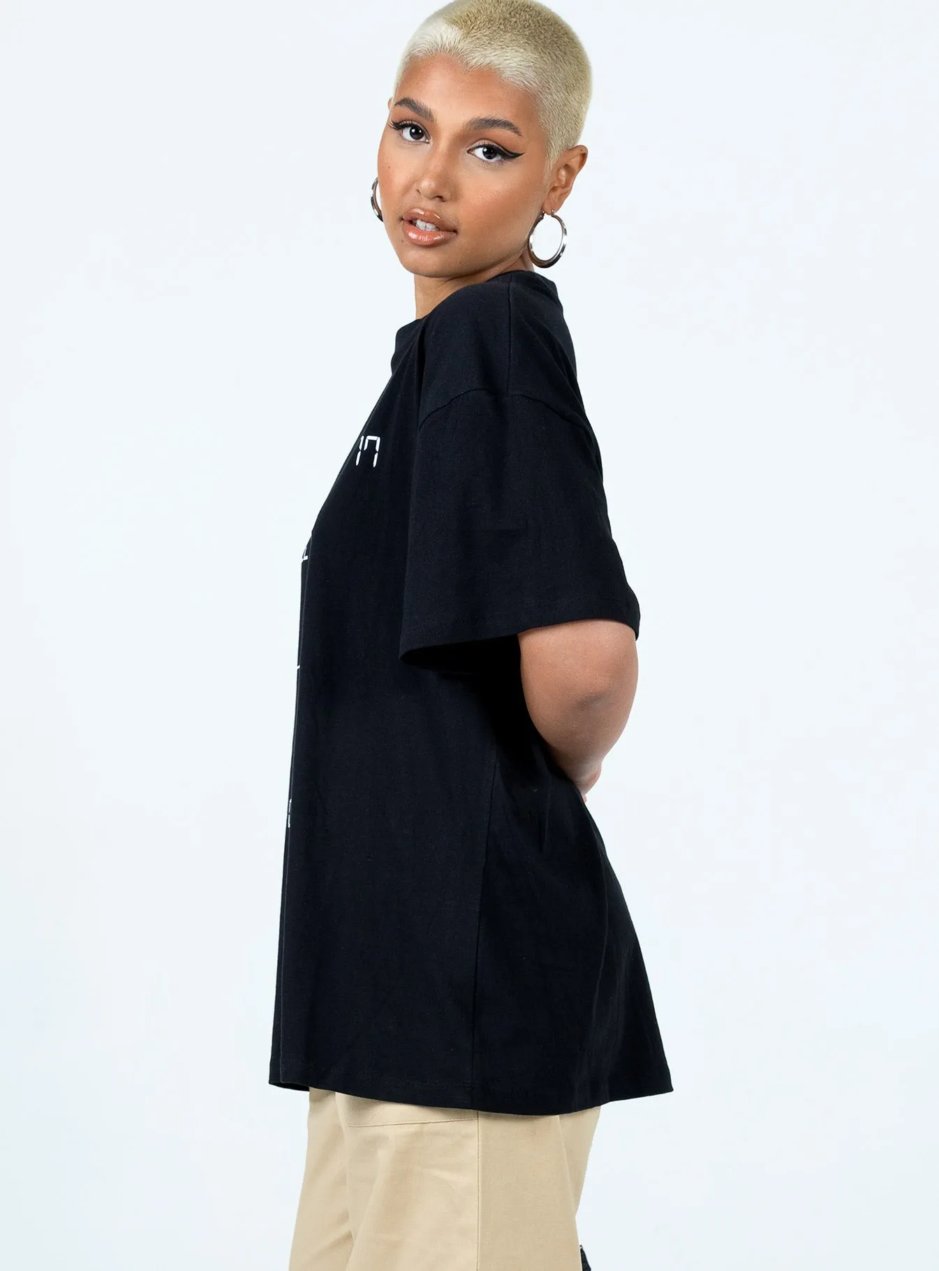 Recording Oversize Tee Black Cozy Vibes Timeless Comfort Wear