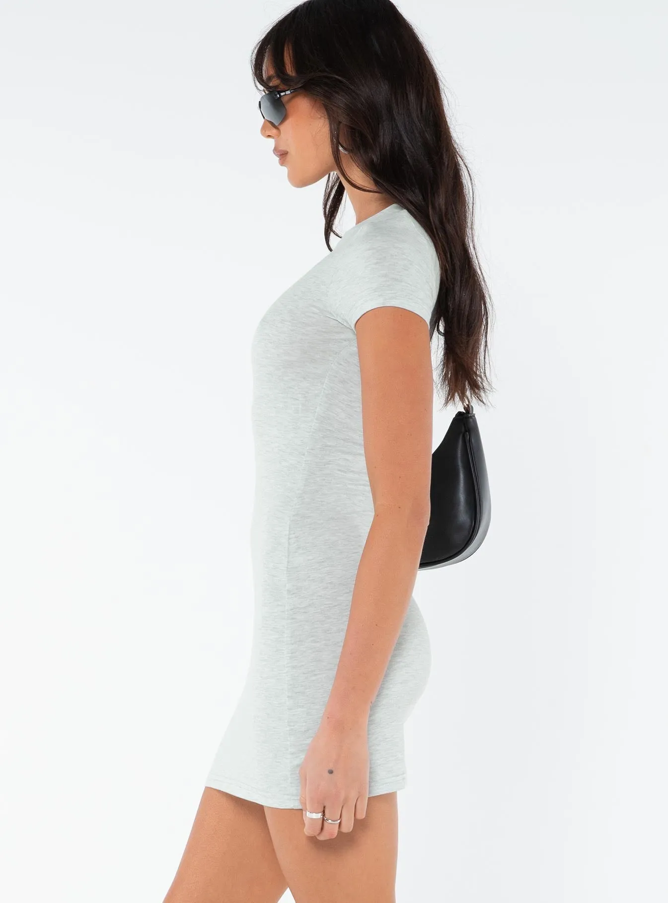 Lex Mini Dress Grey Easy Wrap City Style
