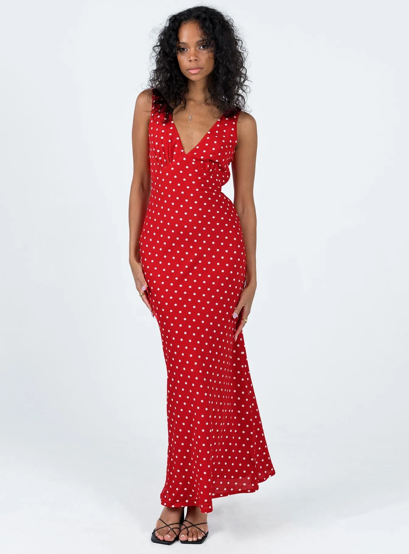 Cozy Layer Nellie Maxi Dress Red Polka Dot